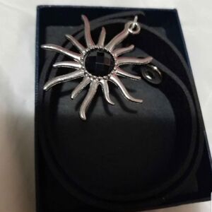 2/$25 Silver Sun Pendant Necklace